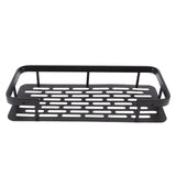 Shower Caddy Single Tier Durable Aluminium Rustproof Sticker Installation Shower Shelf for Bathroom Bedroom Kitchen Black