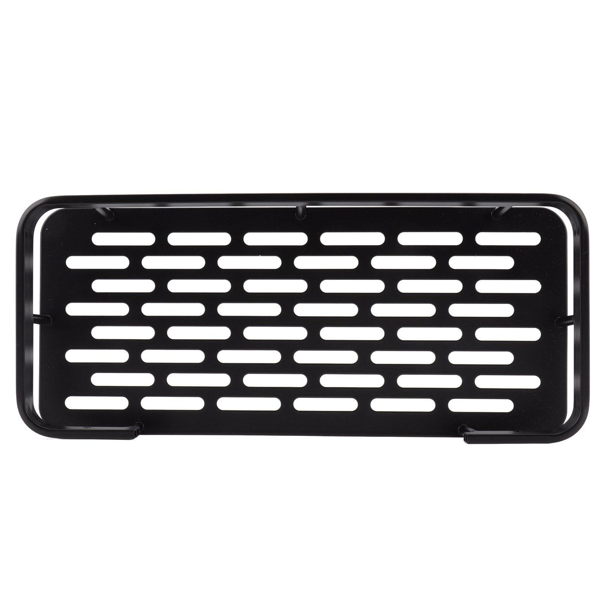 Shower Caddy Single Tier Durable Aluminium Rustproof Sticker Installation Shower Shelf for Bathroom Bedroom Kitchen Black