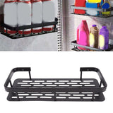 Shower Caddy Single Tier Durable Aluminium Rustproof Sticker Installation Shower Shelf for Bathroom Bedroom Kitchen Black
