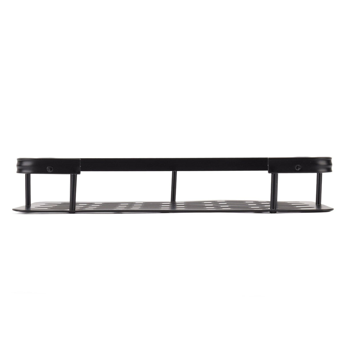 Shower Caddy Single Tier Durable Aluminium Rustproof Sticker Installation Shower Shelf for Bathroom Bedroom Kitchen Black