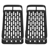 Shower Caddy Double Layer Rectangle Shape Space Saving Aluminum Punching Free Installation Bathroom Supplies for Home Black - Top-Down View