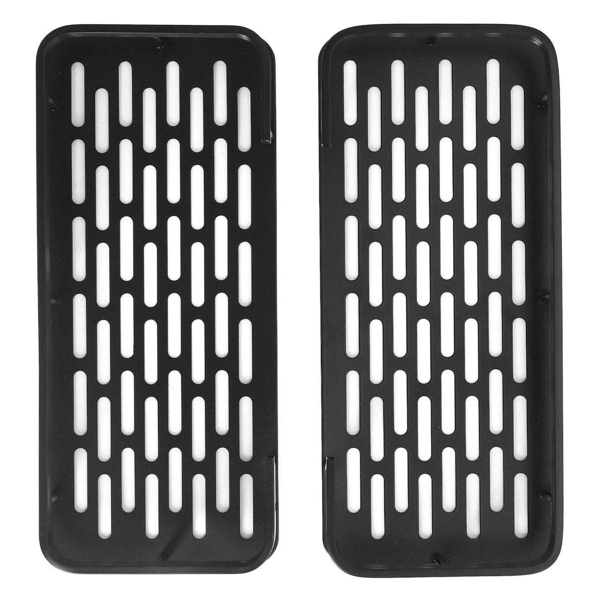 Shower Caddy Double Layer Rectangle Shape Space Saving Aluminum Punching Free Installation Bathroom Supplies for Home Black