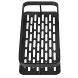 Shower Caddy Double Layer Rectangle Shape Space Saving Aluminum Punching Free Installation Bathroom Supplies for Home Black