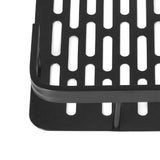 Shower Caddy Double Layer Rectangle Shape Space Saving Aluminum Punching Free Installation Bathroom Supplies for Home Black