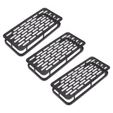 Shower Storage Rack 3 Layers Punch Free Rectangle Aluminum Shower Shelf Basket for Home Bathroom Black