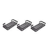 Shower Storage Rack 3 Layers Punch Free Rectangle Aluminum Shower Shelf Basket for Home Bathroom Black - 45-Degree Angle