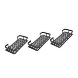 Shower Storage Rack 3 Layers Punch Free Rectangle Aluminum Shower Shelf Basket for Home Bathroom Black