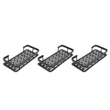 Shower Storage Rack 3 Layers Punch Free Rectangle Aluminum Shower Shelf Basket for Home Bathroom Black