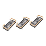 Shower Storage Rack 3 Layers Punch Free Rectangle Aluminum Shower Shelf Basket for Home Bathroom Black Gold - 45-Degree Angle