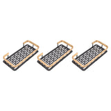Shower Storage Rack 3 Layers Punch Free Rectangle Aluminum Shower Shelf Basket for Home Bathroom Black Gold