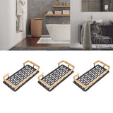 Shower Storage Rack 3 Layers Punch Free Rectangle Aluminum Shower Shelf Basket for Home Bathroom Black Gold