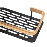 Shower Storage Rack 3 Layers Punch Free Rectangle Aluminum Shower Shelf Basket for Home Bathroom Black Gold