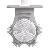 Toilet Brush Dual Color Double Sided Plastic with Detachable Handle Cat Claw Shaped Toilet Cleaning Tool for Home White