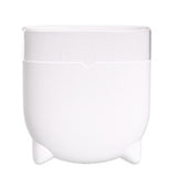 Toilet Brush Dual Color Double Sided Plastic with Detachable Handle Cat Claw Shaped Toilet Cleaning Tool for Home White