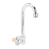 Foot Pedal Faucet Stainless Steel G1/2 Thread Wall Mounted Knee Valve Basin Tap for Hospital Railway Station Factory - Front View