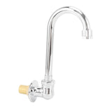 Foot Pedal Faucet Stainless Steel G1/2 Thread Wall Mounted Knee Valve Basin Tap for Hospital Railway Station Factory