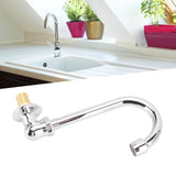 Foot Pedal Faucet Stainless Steel G1/2 Thread Wall Mounted Knee Valve Basin Tap for Hospital Railway Station Factory - Extra Image