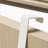 Door Hook Hanger Punch Free Seamless Long Arm Quiet Aluminum Over Door Hooks for Bedrooms Bathrooms White 5 Hooks