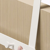 Door Hook Hanger Punch Free Seamless Long Arm Quiet Aluminum Over Door Hooks for Bedrooms Bathrooms White 5 Hooks - Top-Down View