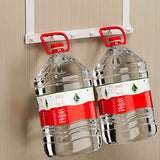 Door Hook Hanger Punch Free Seamless Long Arm Quiet Aluminum Over Door Hooks for Bedrooms Bathrooms White 6 Hooks