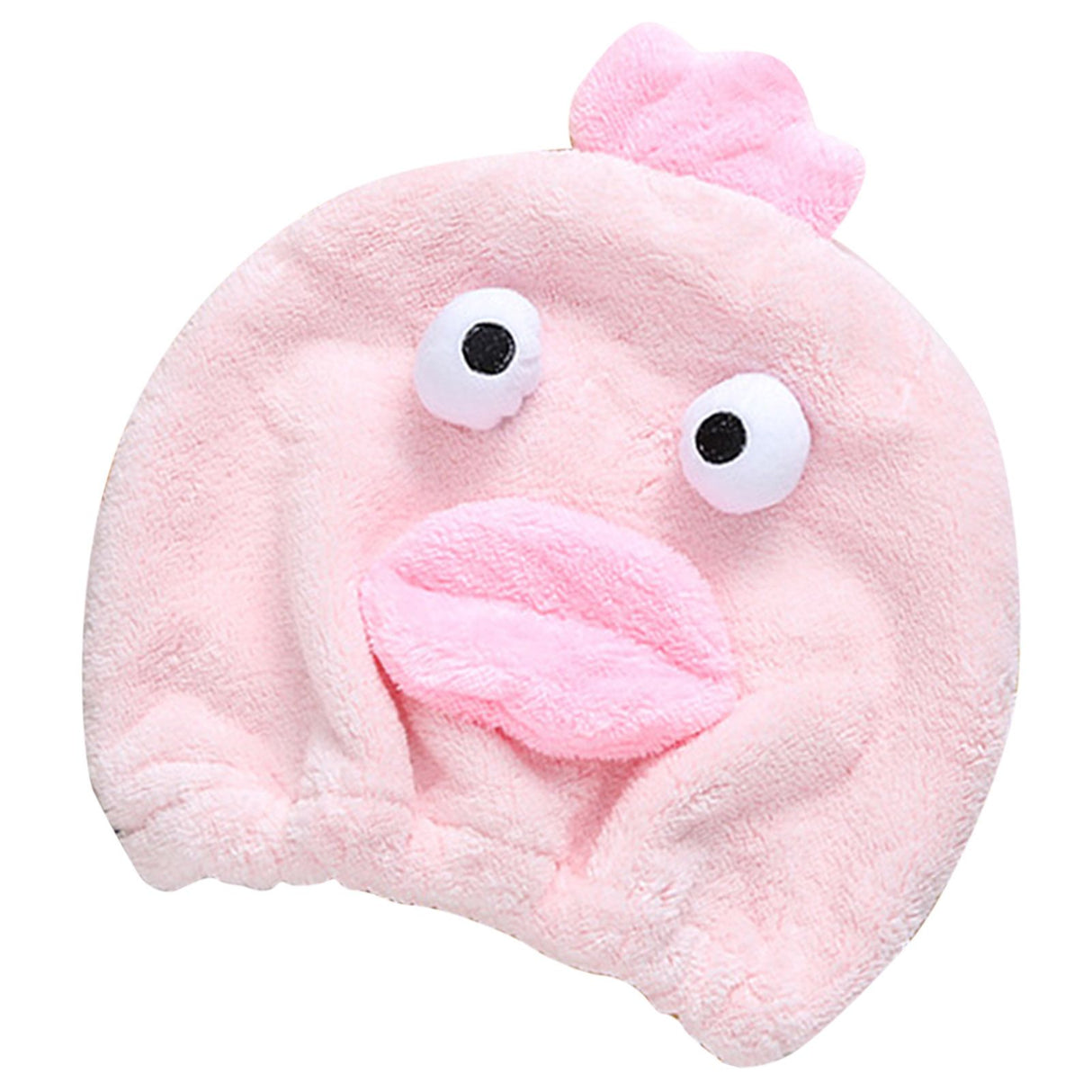 Quick Dry Hair Hat Elastic Strong Water Absorption Fine Fiber Skin Friendly Cartoon Hair Drying Towel Pink