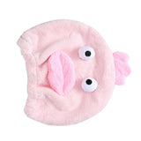 Quick Dry Hair Hat Elastic Strong Water Absorption Fine Fiber Skin Friendly Cartoon Hair Drying Towel Pink