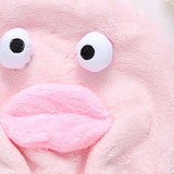 Quick Dry Hair Hat Elastic Strong Water Absorption Fine Fiber Skin Friendly Cartoon Hair Drying Towel Pink
