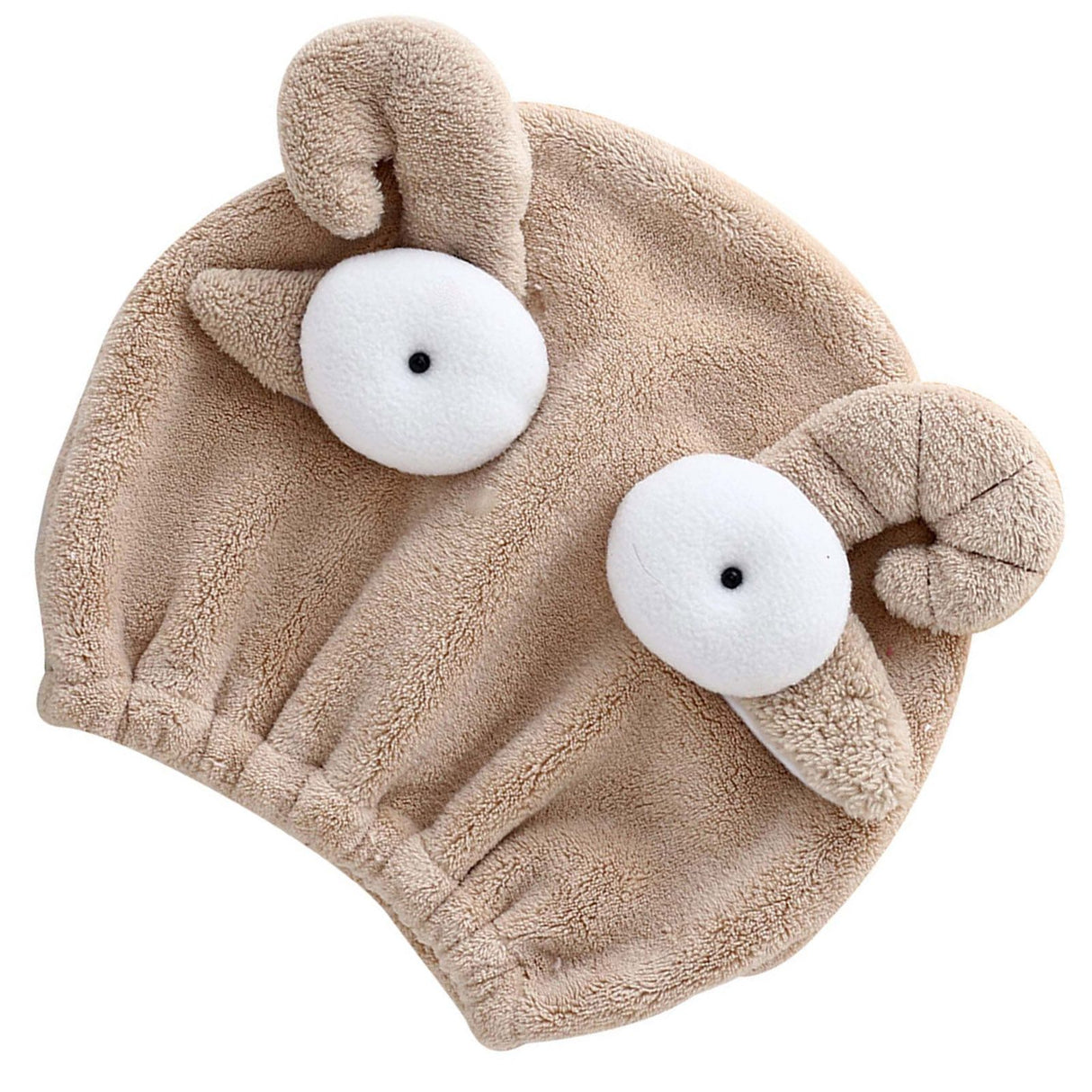 Quick Dry Hair Hat Elastic Strong Water Absorption Fine Fiber Skin Friendly Cartoon Hair Drying Towel Camel