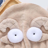 Quick Dry Hair Hat Elastic Strong Water Absorption Fine Fiber Skin Friendly Cartoon Hair Drying Towel Camel