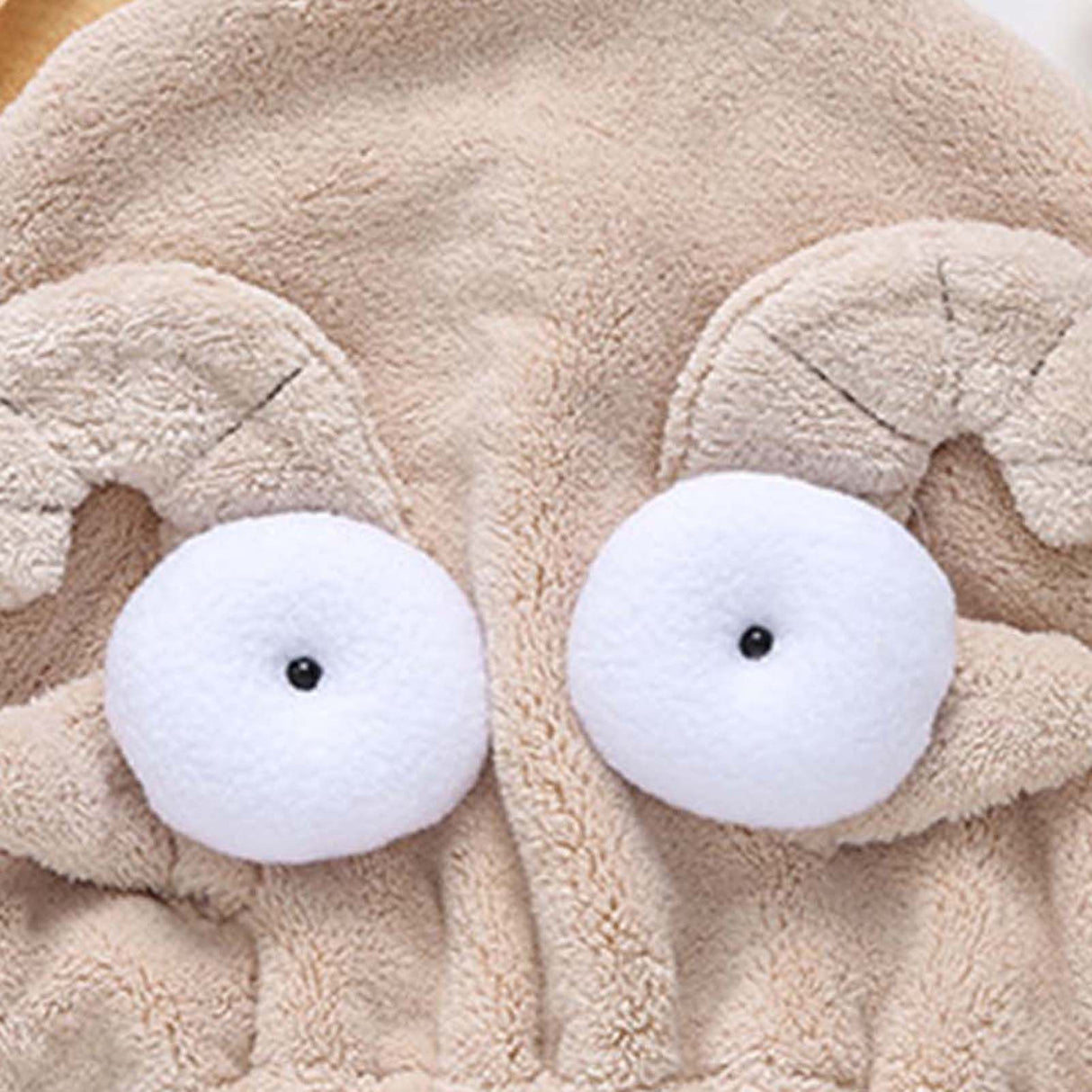 Quick Dry Hair Hat Elastic Strong Water Absorption Fine Fiber Skin Friendly Cartoon Hair Drying Towel Camel