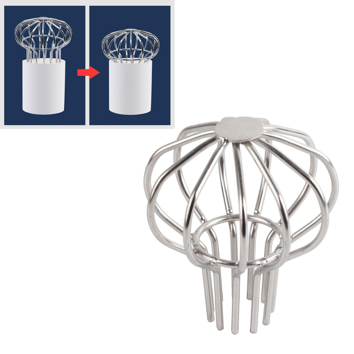 Outdoor Roof Drain Stainless Steel Anti Blocking Round Line Cap Floor Drain Gutter Cleaning Floor Net for Balcony Terrace 50