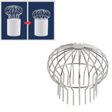 Outdoor Roof Drain Stainless Steel Anti Blocking Round Line Cap Floor Drain Gutter Cleaning Floor Net for Balcony Terrace 160 - Extra Image