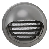 Stainless Steel Round Air Vent Louvered Cover Waterproof Windproof External Wall Vent Outlet for Ventilation System - Side View