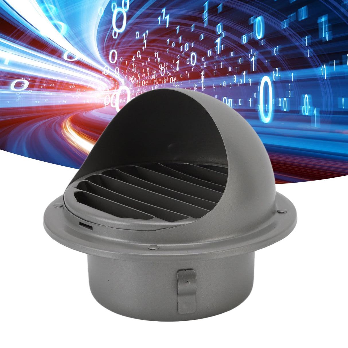 Stainless Steel Round Air Vent Louvered Cover Waterproof Windproof External Wall Vent Outlet for Ventilation System