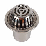Roof Floor Drain Stainless Steel Non Blocking Balcony Outdoor Rain Bucket Drainage Parts Round 5in