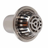 Roof Floor Drain Stainless Steel Non Blocking Balcony Outdoor Rain Bucket Drainage Parts Round 5in - Rear View
