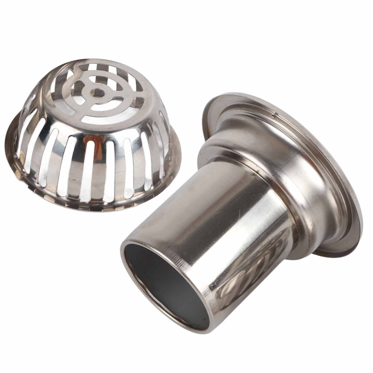 Roof Floor Drain Stainless Steel Non Blocking Balcony Outdoor Rain Bucket Drainage Parts Round 5in