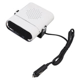 Car Heater Portable Fast Heating 360 Degree Rotation Car Heater Windscreen Defroster Defogger 12V White - Front View