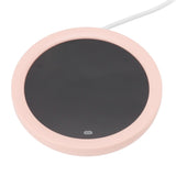 USB Coffee Mug Warmer Electric Gravity Switch 55 Celsius Degree Milk Heating Plate for Office Pink