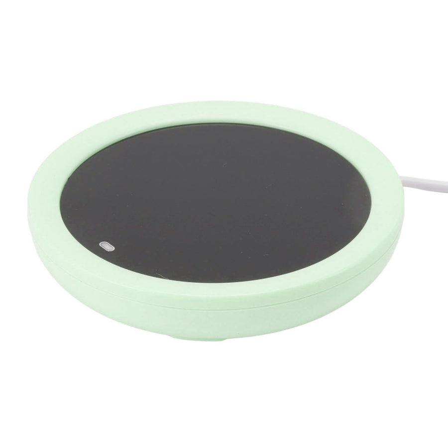 USB Coffee Mug Warmer Electric Gravity Switch 55 Celsius Degree Milk Heating Plate for Office Green