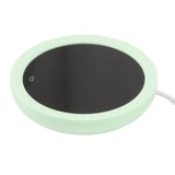 USB Coffee Mug Warmer Electric Gravity Switch 55 Celsius Degree Milk Heating Plate for Office Green - Top-Down View
