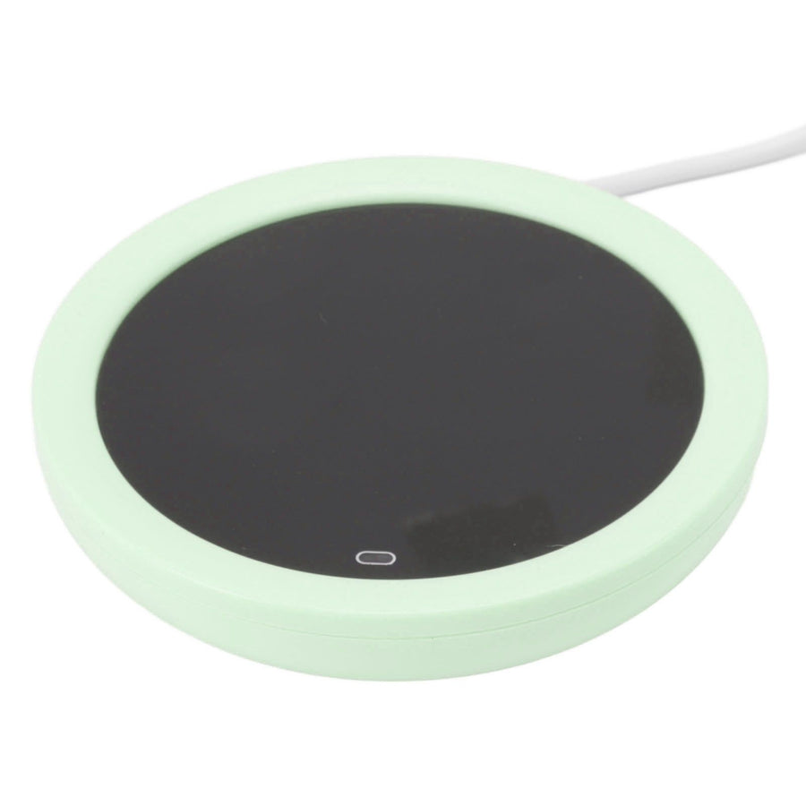 USB Coffee Mug Warmer Electric Gravity Switch 55 Celsius Degree Milk Heating Plate for Office Green