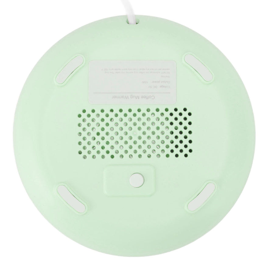 USB Coffee Mug Warmer Electric Gravity Switch 55 Celsius Degree Milk Heating Plate for Office Green