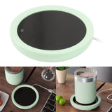USB Coffee Mug Warmer Electric Gravity Switch 55 Celsius Degree Milk Heating Plate for Office Green - Extra Image