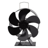 6 Blades Fireplace Fan Thermoelectric Module Wood Stove Fan Heat Powered Wood Burning Air Circulation Fan for Home