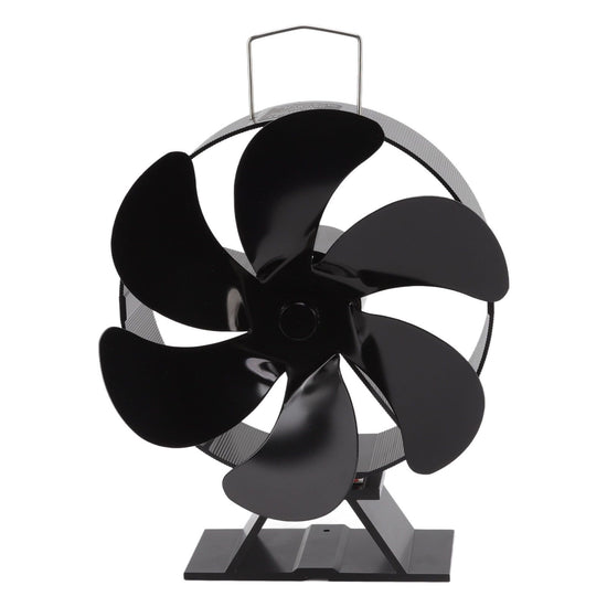 6 Blades Fireplace Fan Thermoelectric Module Wood Stove Fan Heat Powered Wood Burning Air Circulation Fan for Home
