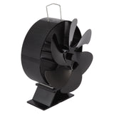 6 Blades Fireplace Fan Thermoelectric Module Wood Stove Fan Heat Powered Wood Burning Air Circulation Fan for Home - 45-Degree Angle