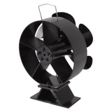 6 Blades Fireplace Fan Thermoelectric Module Wood Stove Fan Heat Powered Wood Burning Air Circulation Fan for Home