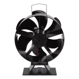 6 Blades Fireplace Fan Thermoelectric Module Wood Stove Fan Heat Powered Wood Burning Air Circulation Fan for Home - Close-Up Angle