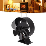 6 Blades Fireplace Fan Thermoelectric Module Wood Stove Fan Heat Powered Wood Burning Air Circulation Fan for Home - Extra Image